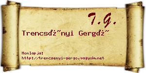 Trencsényi Gergő névjegykártya