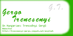 gergo trencsenyi business card