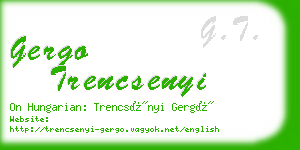gergo trencsenyi business card